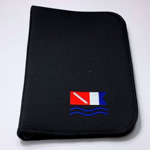 شنطة لدفتر تسجيل الغوصات او دليل المدرب لون أسود