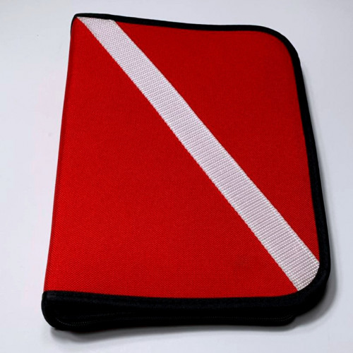 شنطة لدفتر تسجيل الغوصات او دليل المدرب لون أحمر