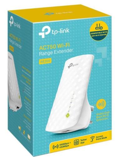 موسع نطاق Wi-Fi مزدوج النطاق RE200 AC750 TP-Link