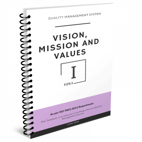 ISO 9001 Kit - Vision, Mission & Values