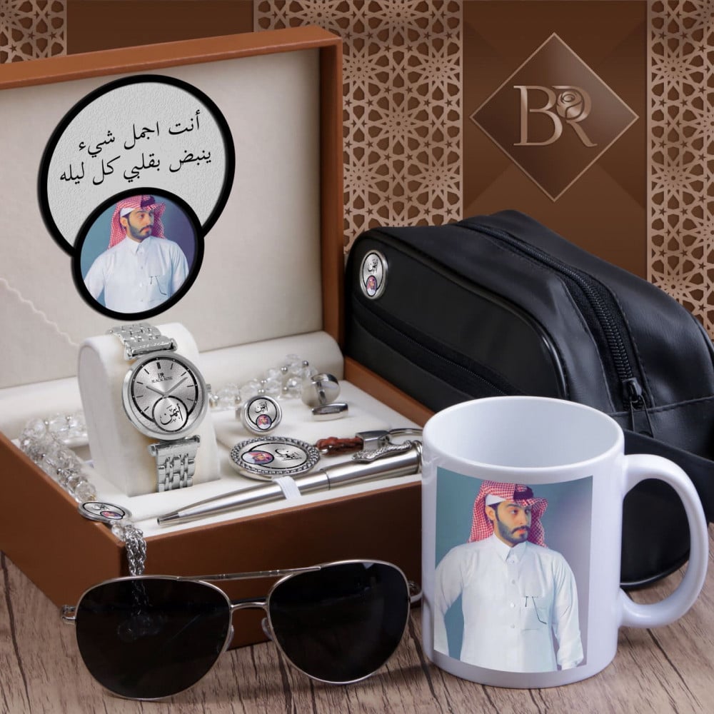 اطقم ساعات وجاليه بتصميم الاسم والصوره حسب الطلب باكسسوارات متكامله