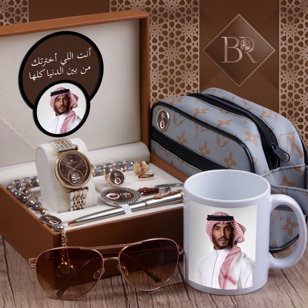 اطقم ساعات وجاليه بتصميم الاسم والصوره حسب الطلب باكسسوارات متكامله