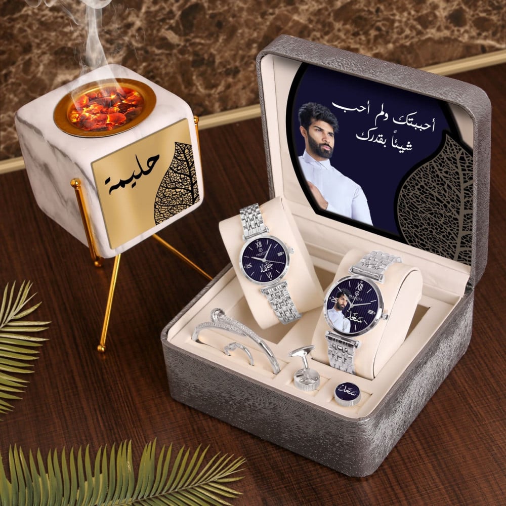 ساعة طقم رجالي ونسائي  بافضل الاسعار الحصرية من جاردينيا ساعة طقم رجا