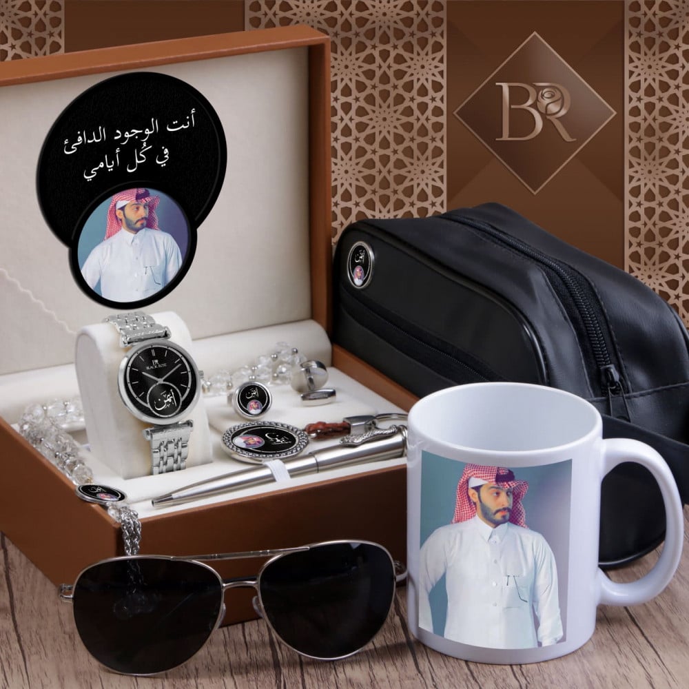 اطقم ساعات وجاليه بتصميم الاسم والصوره حسب الطلب باكسسوارات متكامله