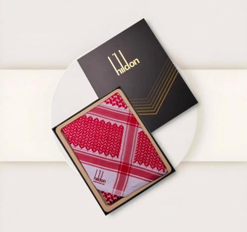 شماغ هيلدون HILDON احمر دم غزال 2025