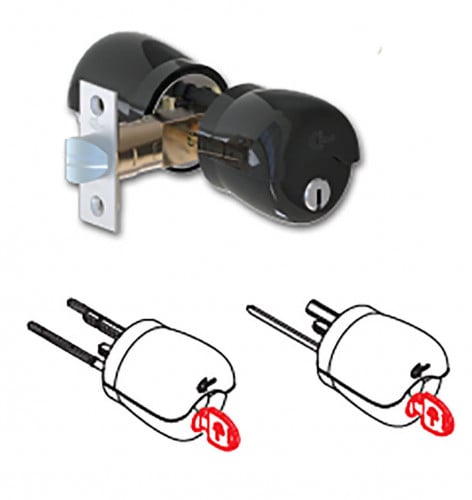 كيلون رمانة مفتاح جهتين لون اسود