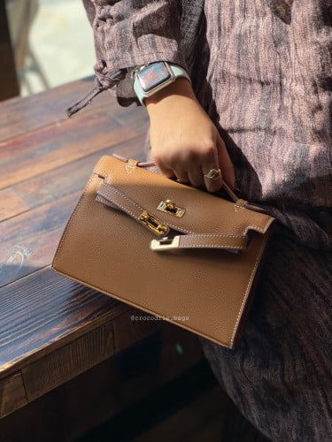 MINI KELLY POCHETTE brown 22CM