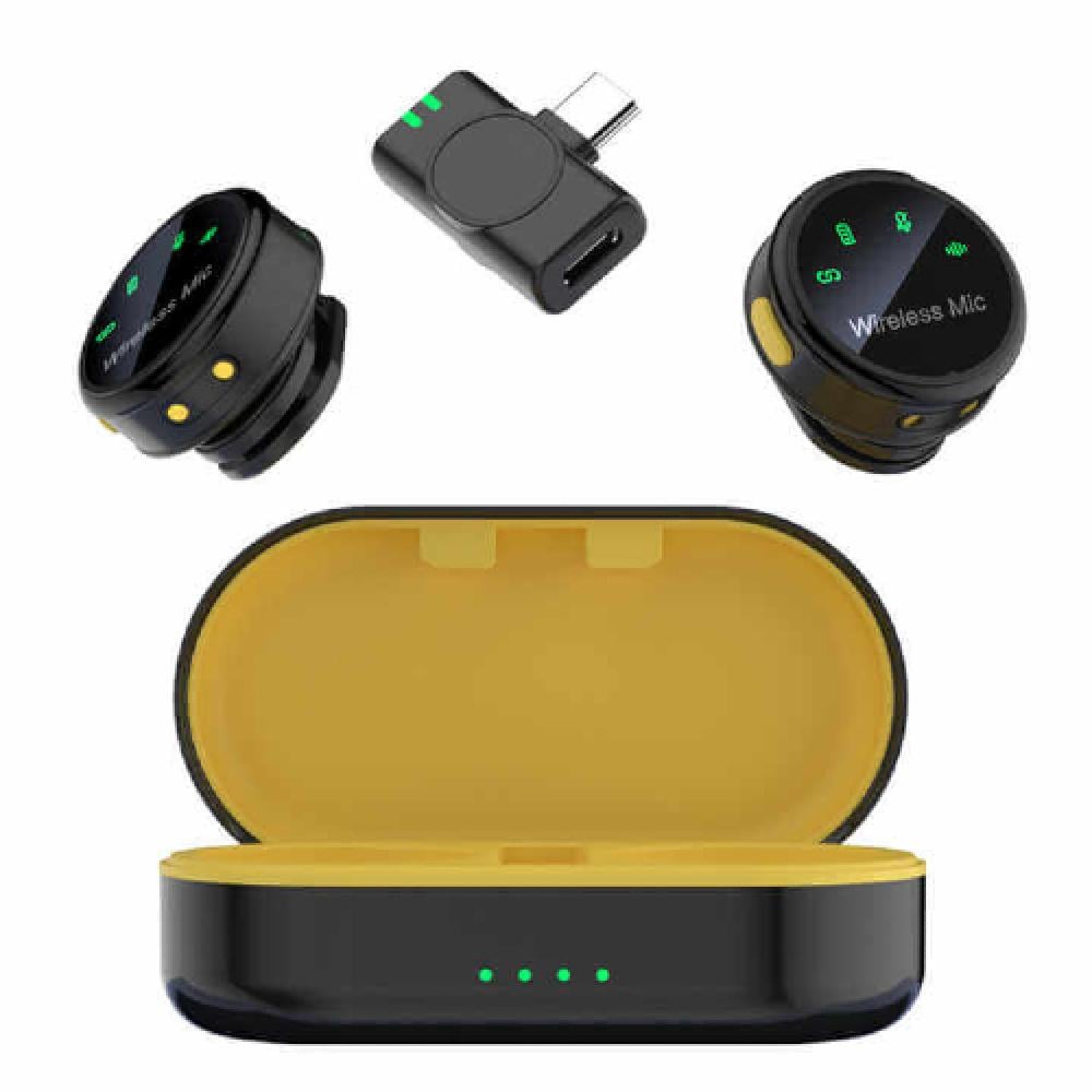 مايك لاسلكي PIVA مغناطيسي مع تقنية عزل الضوضاء وبطارية 24 ساعة