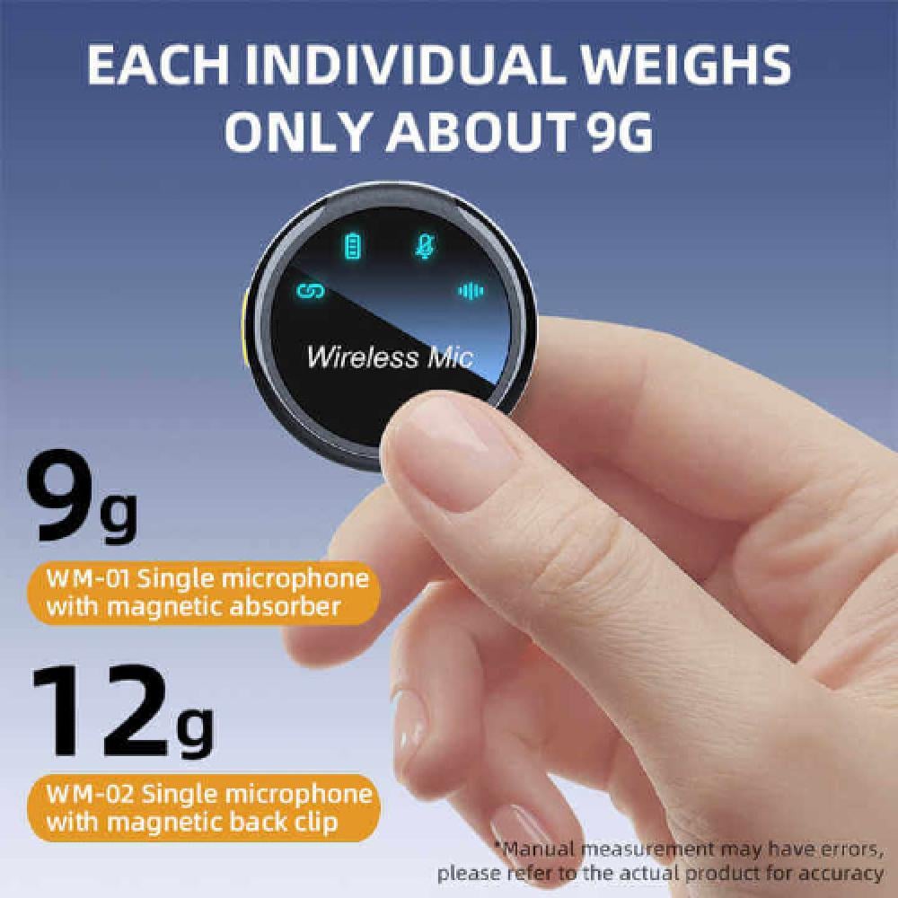 مايك لاسلكي PIVA مغناطيسي مع تقنية عزل الضوضاء وبطارية 24 ساعة