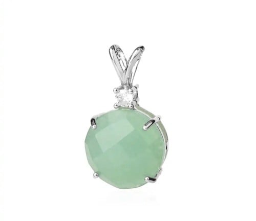 قلادة جناح من حجر افنتورين (Green Aventurine )