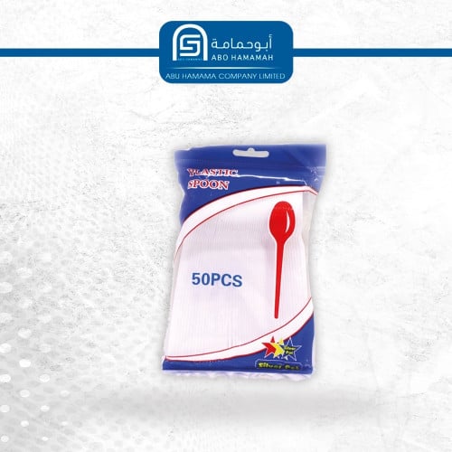 ملاعق بلاستيك كبيرة اسود وشفاف 20*50 حبة
