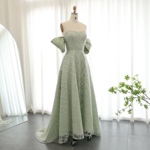 green royal dress