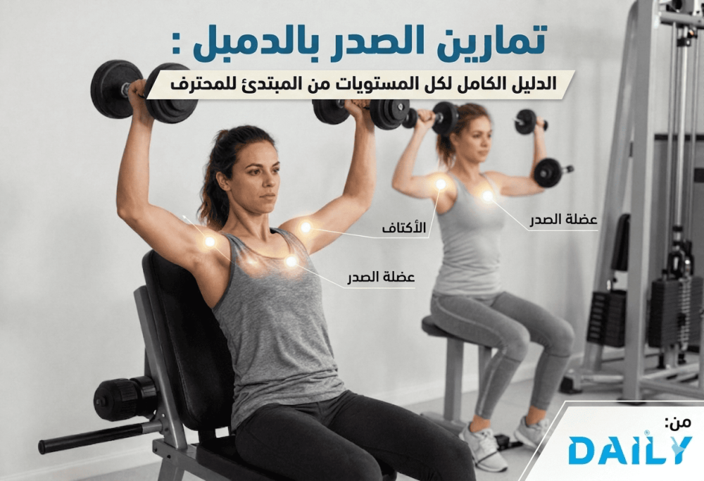 تمارين الصدر بالدمبل
