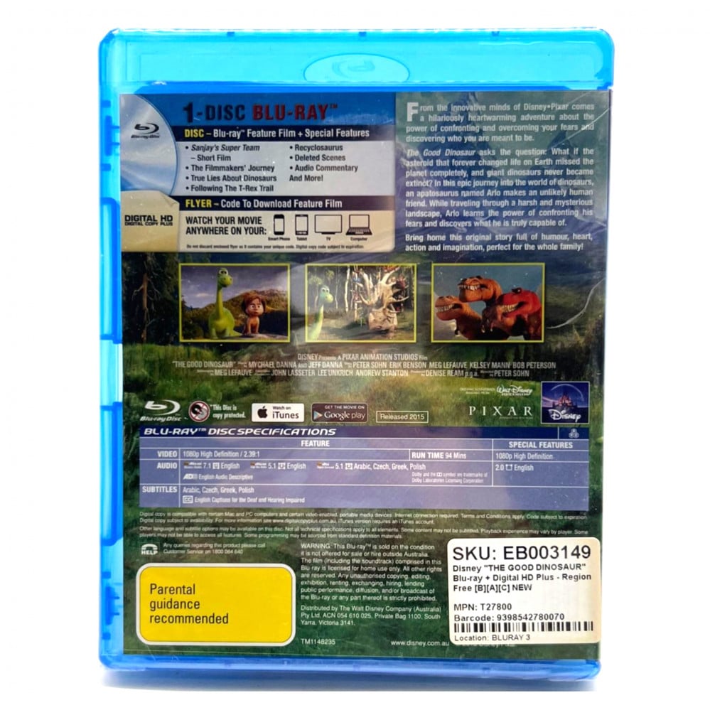 فلم Blu - ray -  الديناصور الطيب
