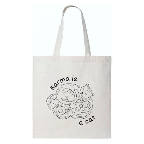 شنطة قماشية tote bag Karma is a cat تايلور سويفت T...