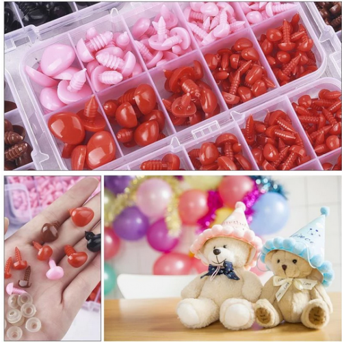 علبة أنف الدمى ( أحمر+وردي ) (125حبة)