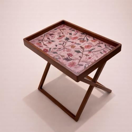 طاولة جانبية ( روز )بتصميم أنيق وسهل الاستخدام قابلة للطي ارتفاع 46 الصينية 47/35.