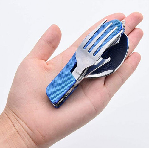 اداة متعددة المهام 4 في 1 ملعقة وشوكة وسكين ومفتاح