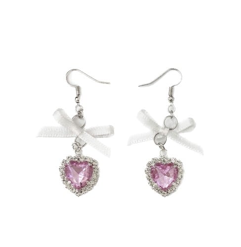 Crystal heart earrings