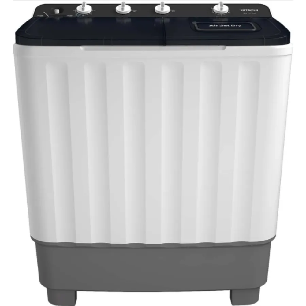 غسالة هيتاشي حوضين 10.5 كيلو - أبيض / رمادي