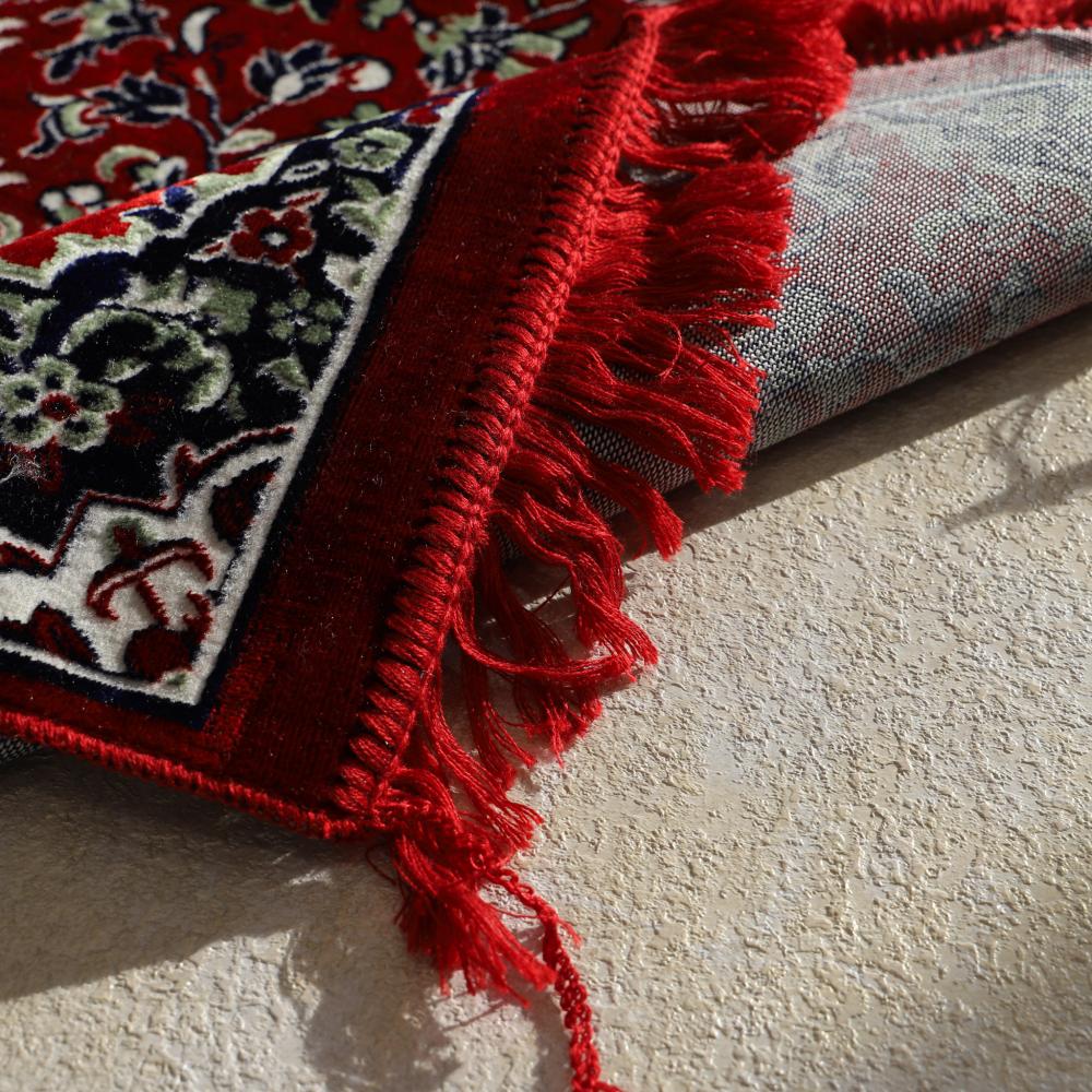 بكج جلال صلاة مربع  مع سجادة العادي (عنابي )