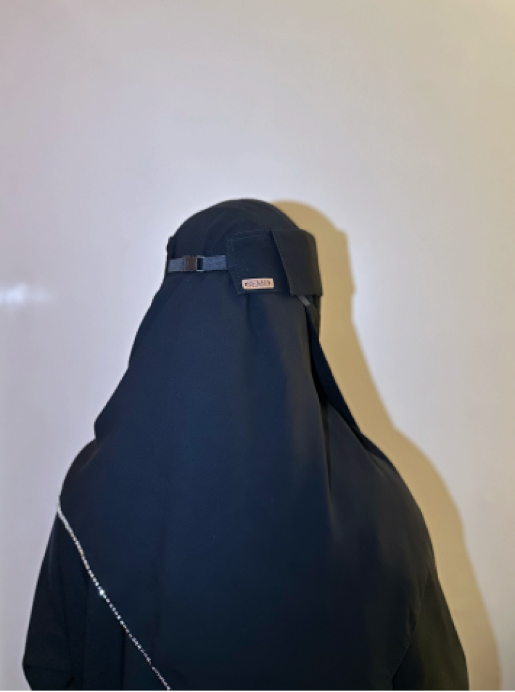 نقاب اسلامي مشبك 8 انش