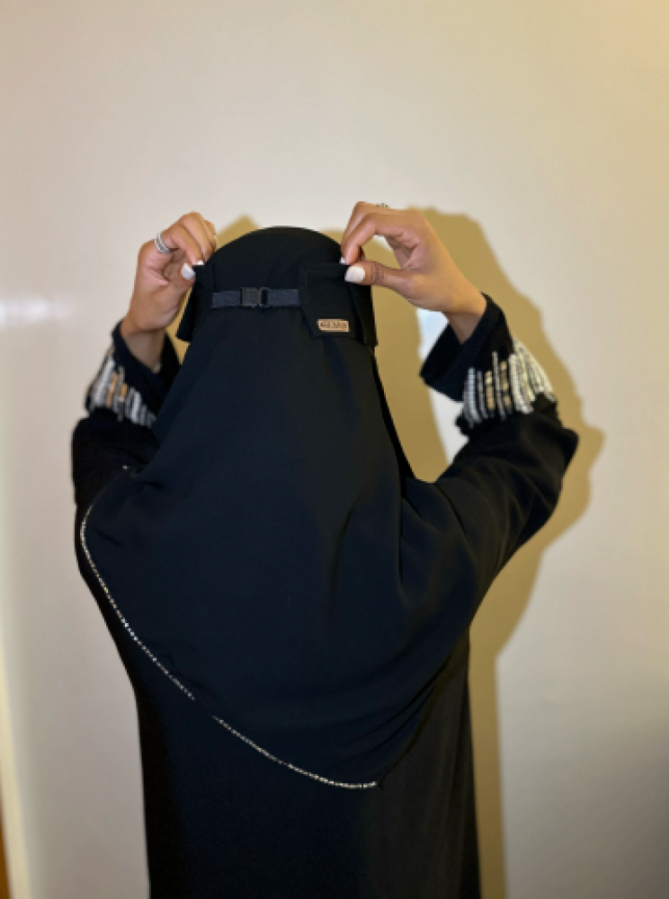 نقاب اسلامي مشبك 8 انش