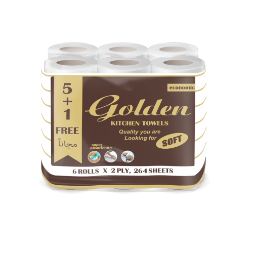 Golden kitchen roll (5+1 Free)