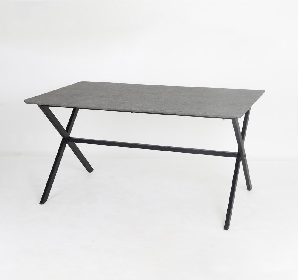 طاولة طعام لون أسود مقاس 150x90x77 سم