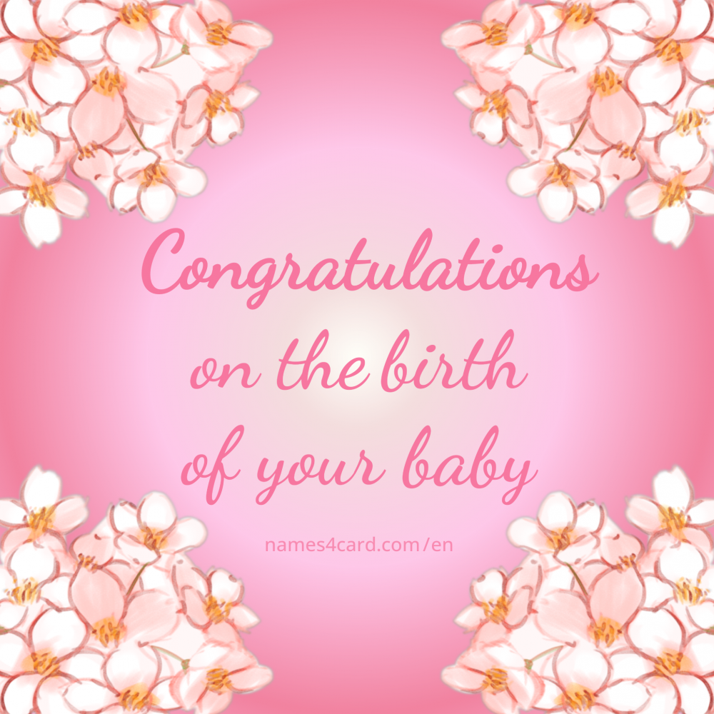 Carte Félicitations naissance Fille