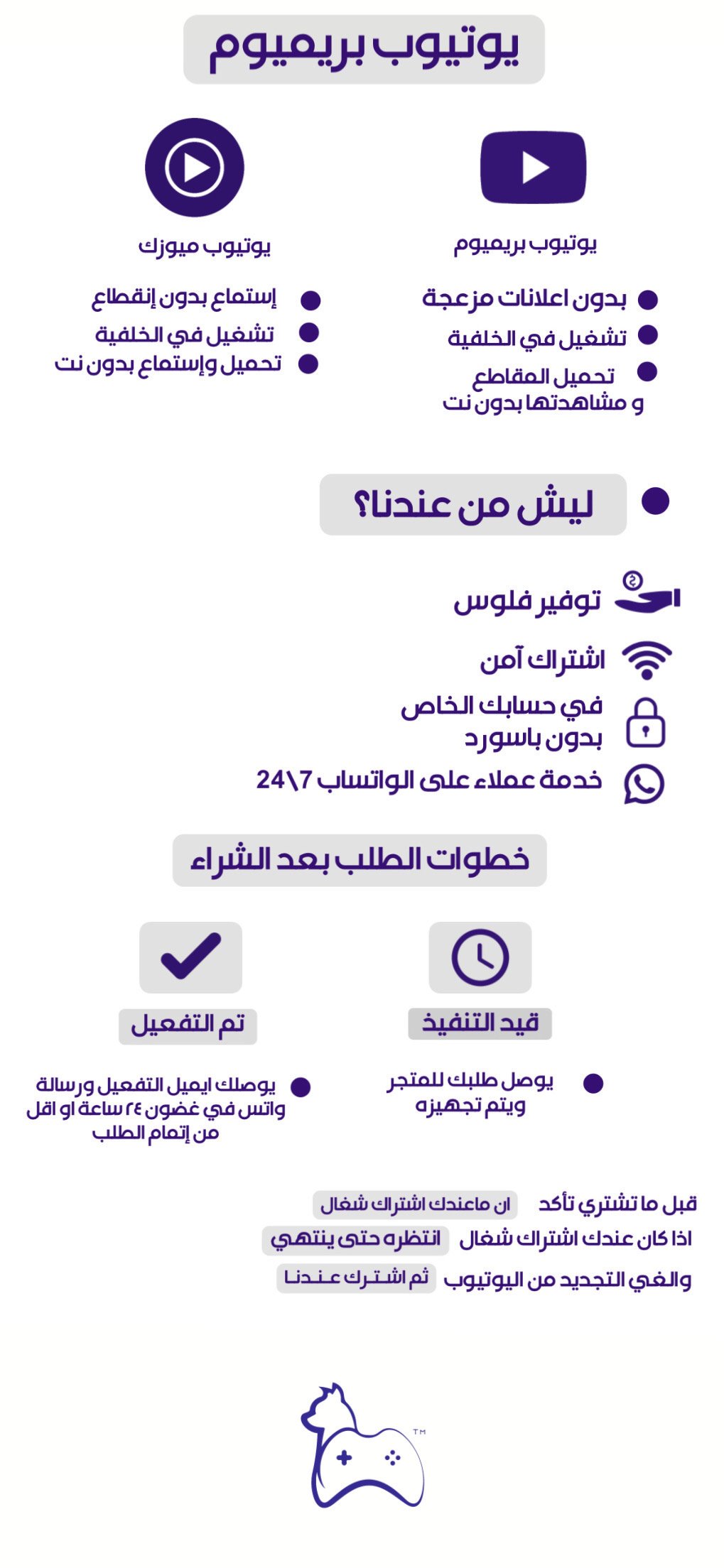 اشتراك يوتيوب بريميوم سنة