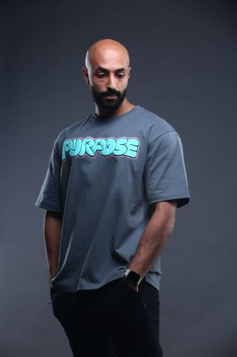 Oversized gray T-shirt