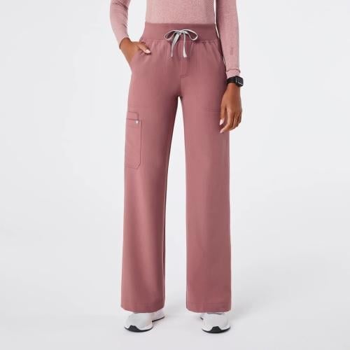 Figs, Mauve High Waisted Isabel Wide Leg Pants