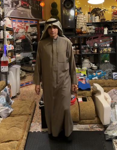 شماغ زيتي ثقيل