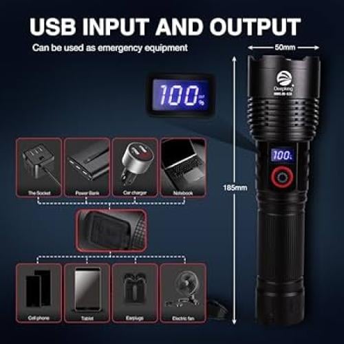 مصباح يدوي قابل لاعادة الشحن زوم