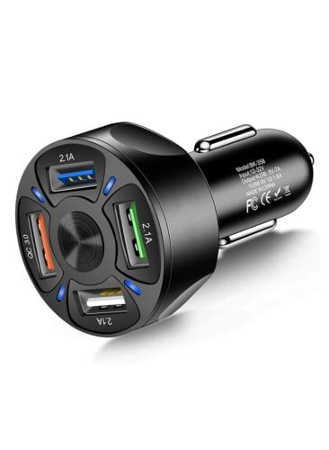 شاحن سياره 4 منافذ 68 واط