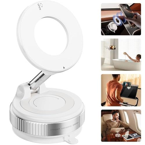 قاعده جوال بالشفط الهواء لون ابيض