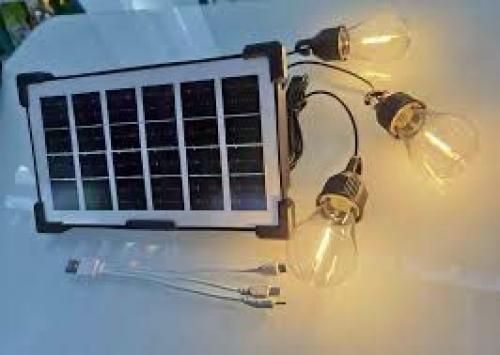 لمبات مع لوح طاقه شمسيه