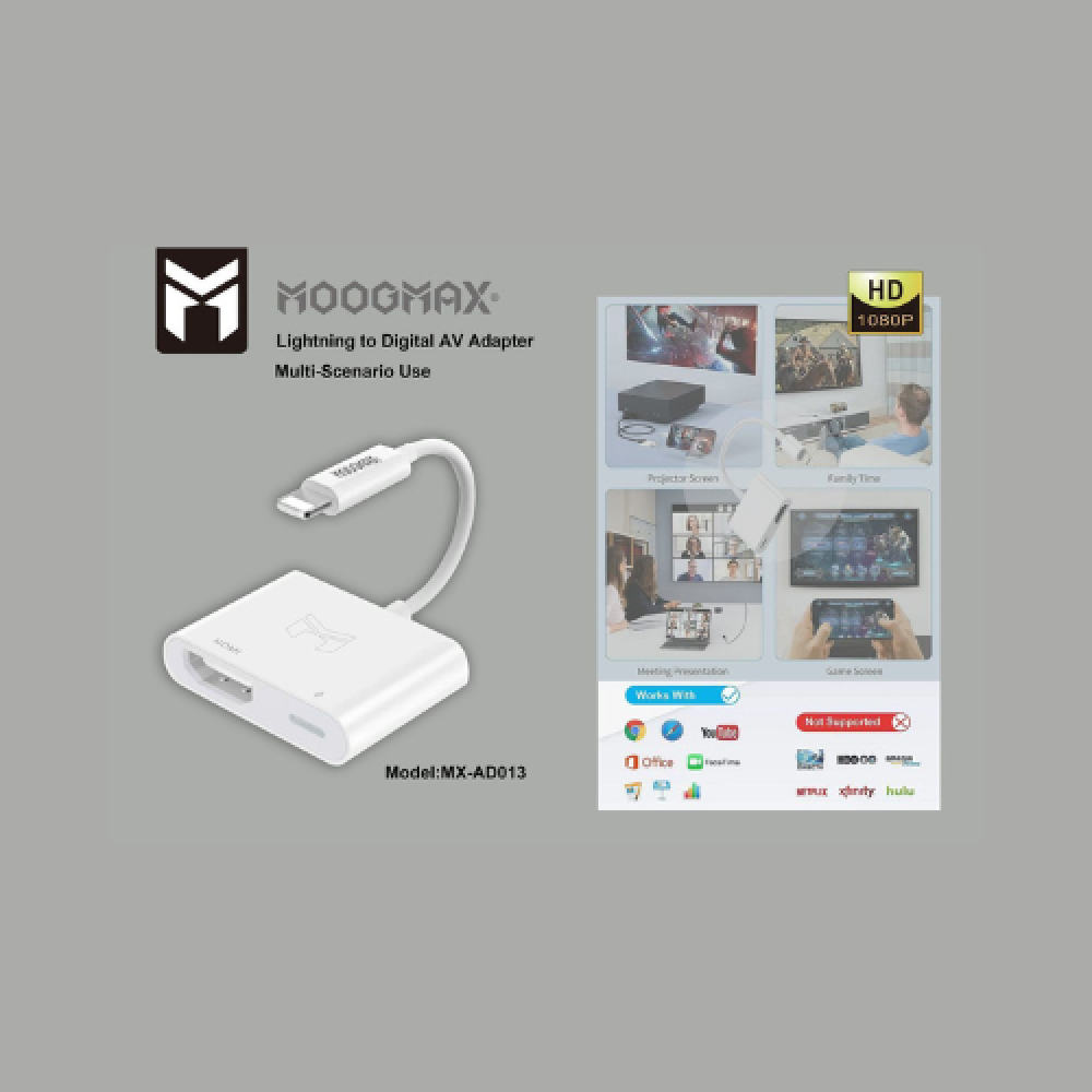 وصلة ايفون إلى HDMI وشاحن 2 في 1 من شحنة مدينتي