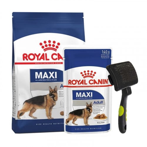 Set Of 3 Maxi Dog Products For Adult Dogs With Zolux Brush - 4 kg - Baboon  Store for Cats and Pets Products