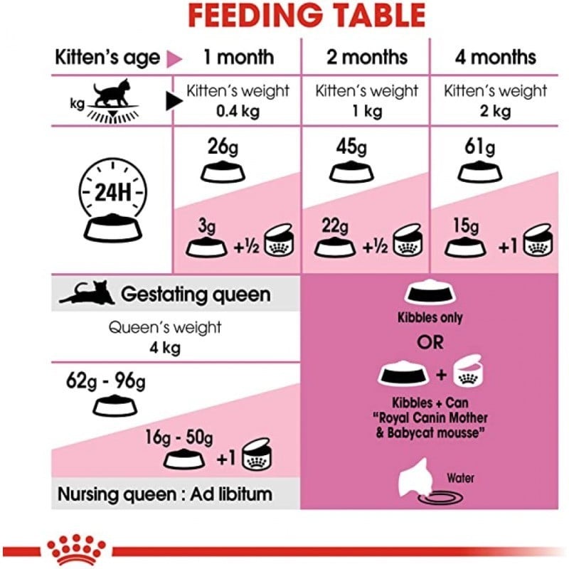 Royal Canin 4 kg dry cat food Baby Cat Mother for the care of