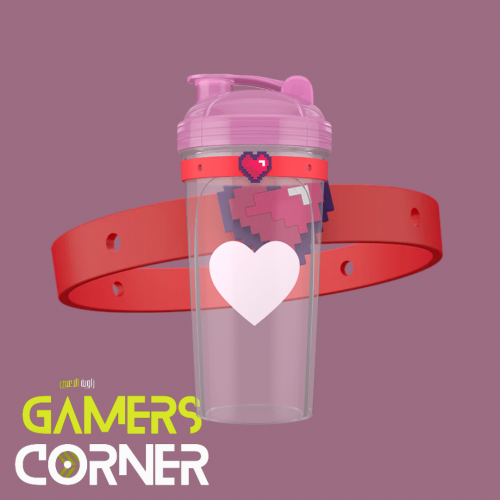 CANDY HEART SHAKER CUP | شيكر 600 مل مع اسوارة اصد...