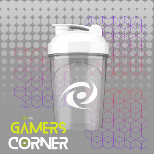 WHITE SHAKER CUP | شيكر ابيض شفاف بشعار جي فيول