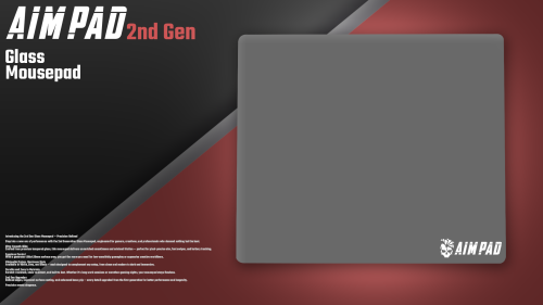 Mousepad Glass 2.0 - Gray- 490x420 MM