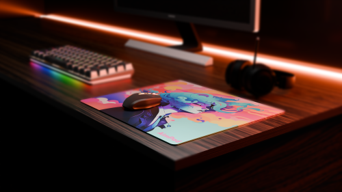 Mousepad Glass - Colorful- 490x420 MM