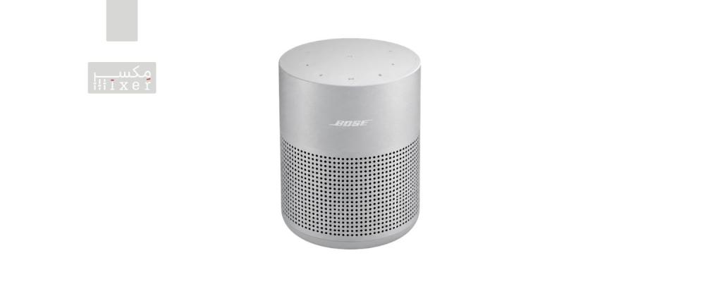 مكبر صوت صغير بوز بلوتوث 12 ساعة تشغيل سمارت مع صوت 360 درجة قوي متين Home لون فضي موديل Bose Home Speaker