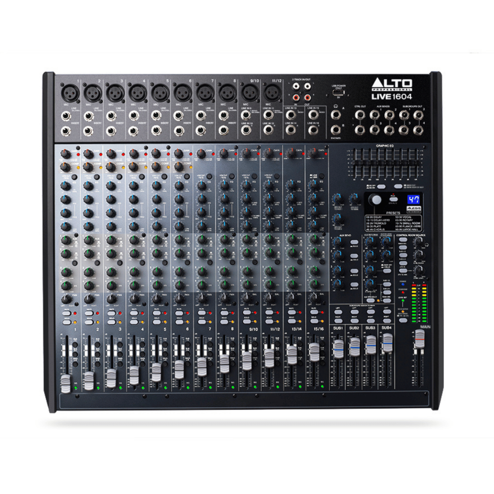 Live 1604 16 Channel Professional Audio Mixer with 4 Tracks / Mixing Console