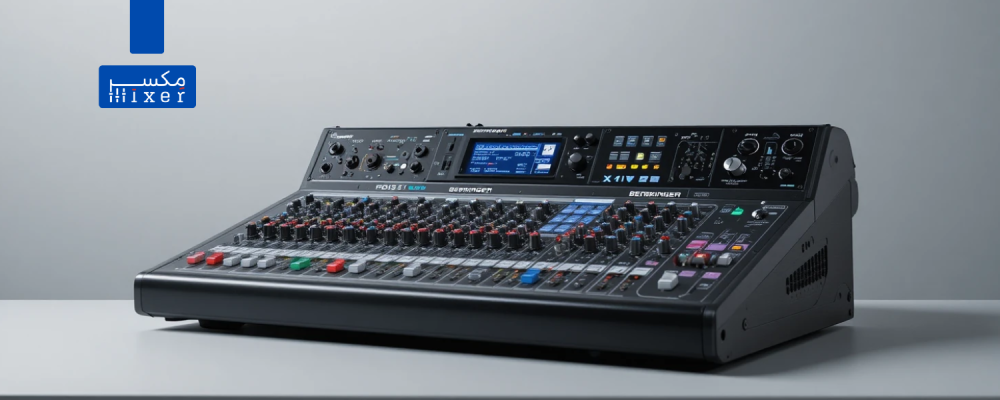 مكسر بهرنجر صوت يوروبور 16 قناة، قدرة 1600 وات، ماركة Behringer مع مؤثرات رقمية وFBQ احترافي موديل PMP4000