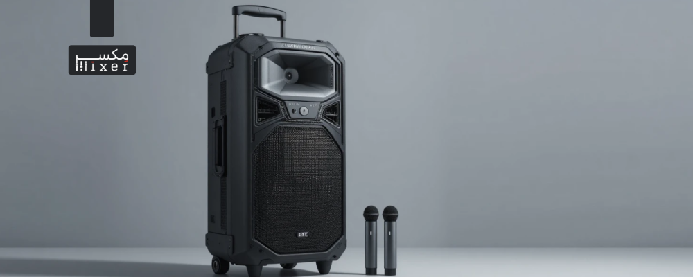 سماعات كبيرة بلوتوث 15 إنش قوة 350 وات متنقلة مع 2 ميكروفون لاسلكي