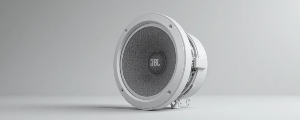سماعة سب ووفر سقفية JBL 8 بوصة 75 وات احترافية بأداء باس قوي وتقنية متقدمة لتجربة صوت غنية وعميقة في الأسقف المعلقة لون أبيض موديل Control 19CST